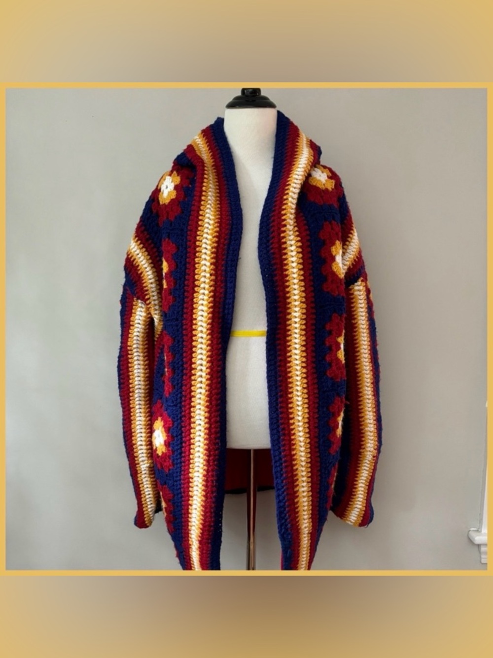 Handmade Granny Square Sweater - Picture 3 of 10